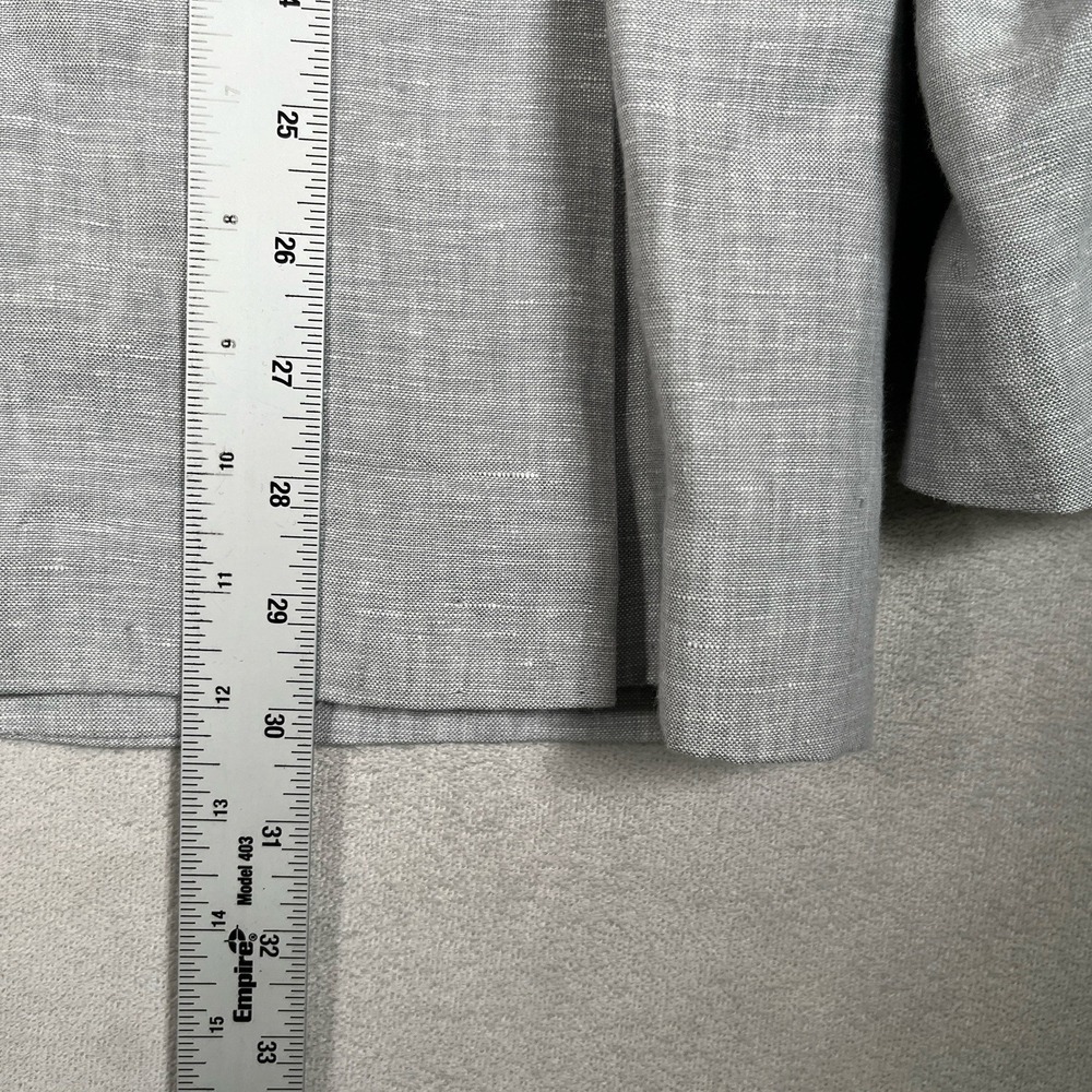 NWT-Tasso Elba Blazer Mens M Grey 100% Linen Sport Coat Jacket Island Summer - Picture 7 of 9